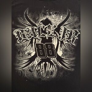 Chase Authentics NASCAR Dale Earnhardt Jr. #88 Black & White Graphic Fitted Tee